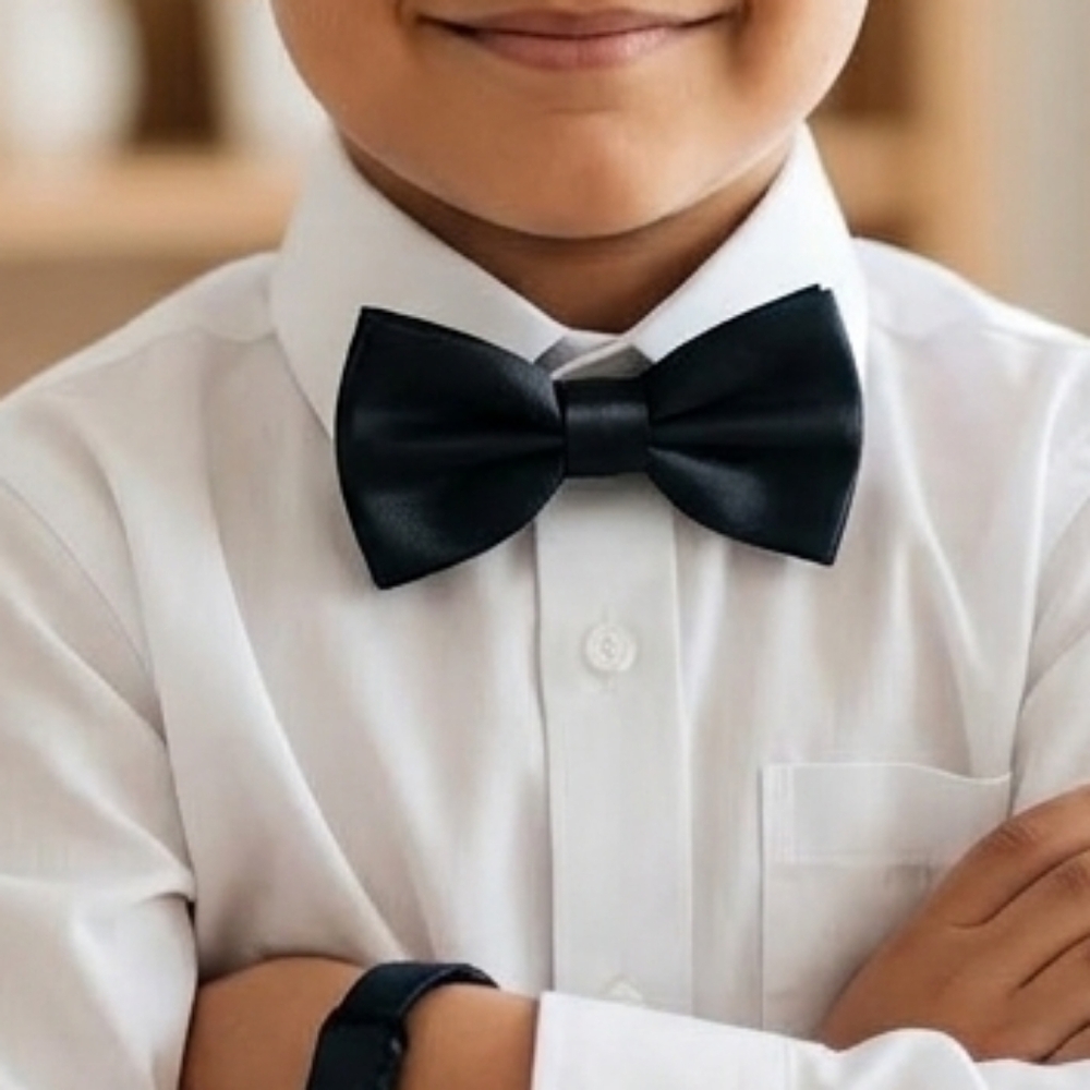 Classic Navy Blue Bow Tie for Boys